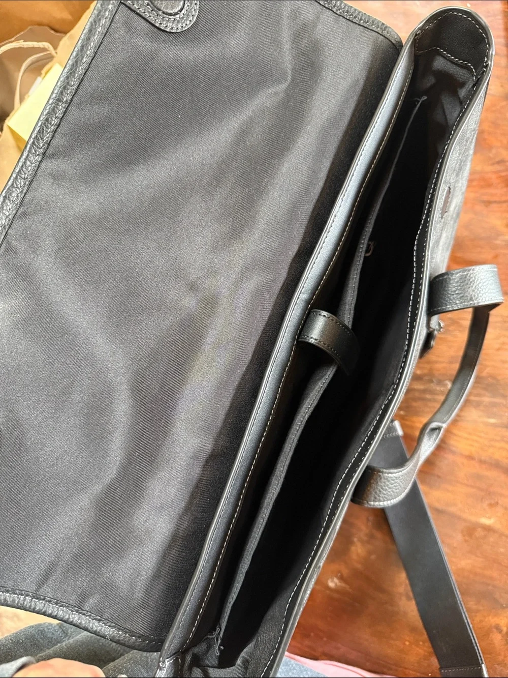 Coach Gray and Black Signature Briefcase